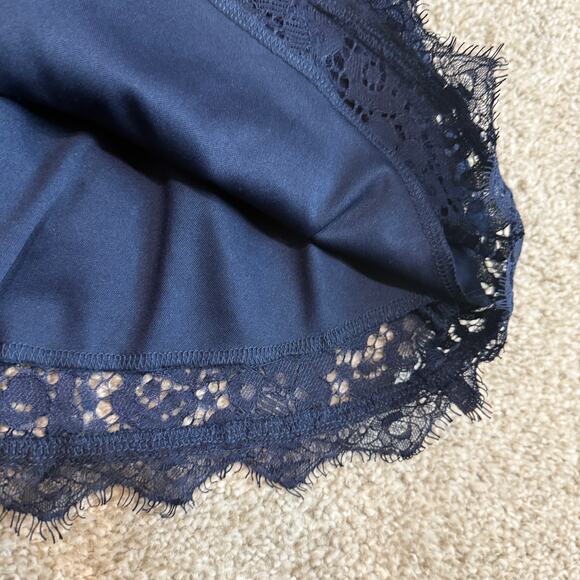 Soprano small lace overlay v neck fit and flare dress D4 2418 - Picture 11 of 13